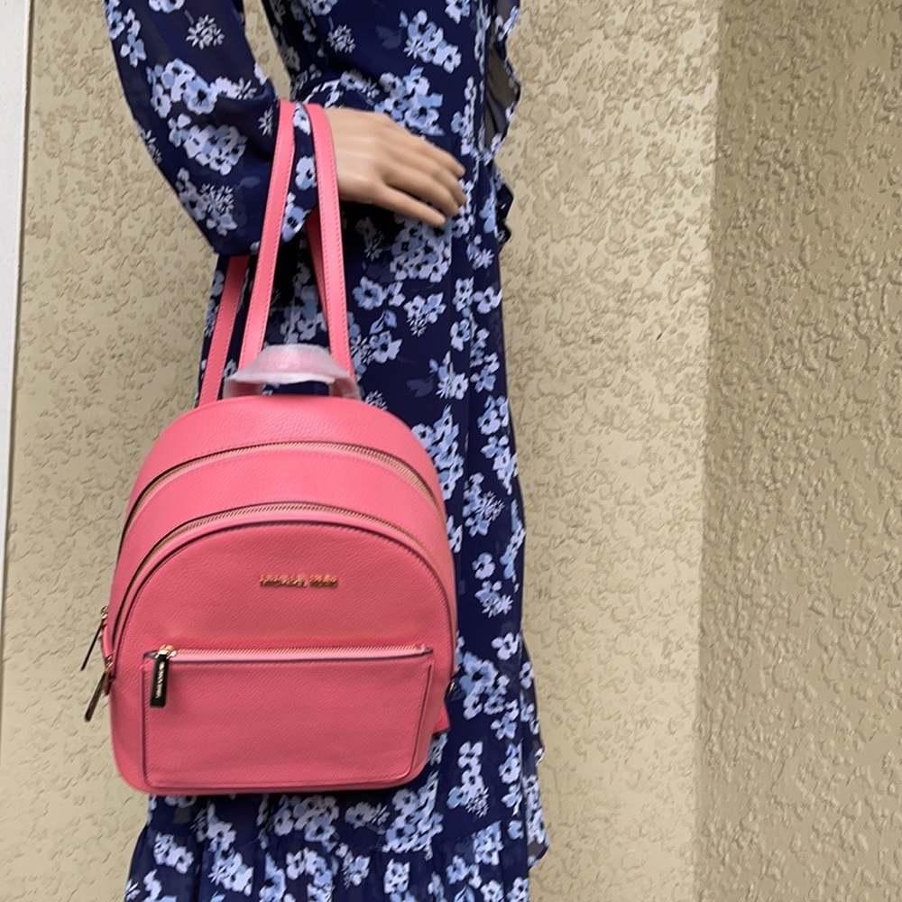 Michael Kors Adina MD Backpack Leather Grapefruit - Picture 5 of 16